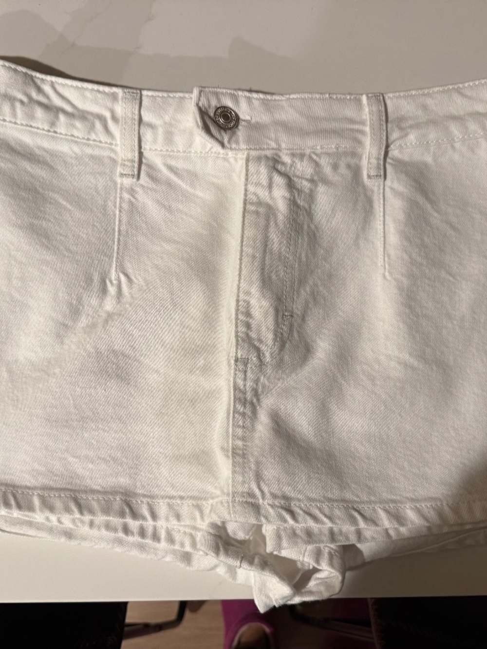 Women’s white denim skort